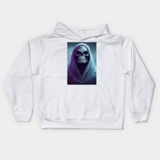 Angel of death , Skeleton Necromancer with robe Kids Hoodie